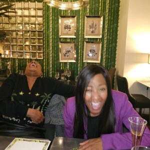 Charlene White Instagram - Vibes. Friendship. Bad Behaviour. Banter. Sisterhood. Family.

(and a member of the public mixing us up 👀)

@1judilove 
@brendaedwardsglobal 
@angellicabell