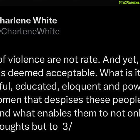 Charlene White - 10.3K Likes - … because I’ve been seething all day. So…