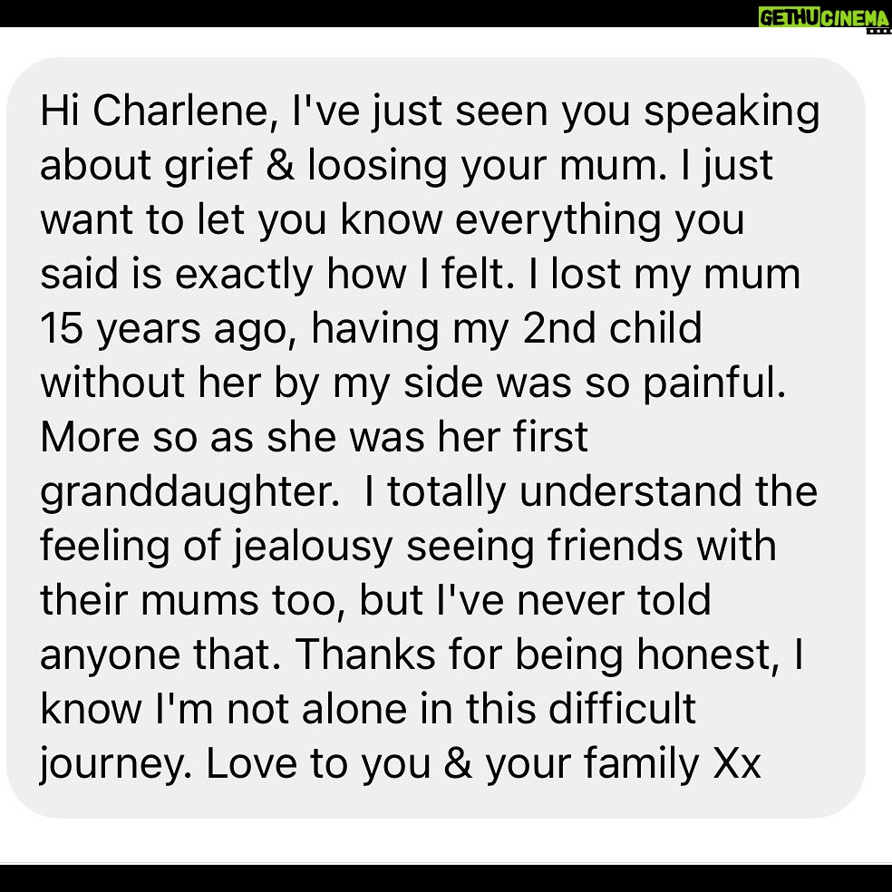 Charlene White - 4.2K Likes - Blown away by so many messages about today’s @loosewomen… the emotions took me by surprise as I was talking. But I guess that’s the point really, grief can hit without warning. And I’m pleased so many of you understood and could emphasise with the feelings of jealousy.
And thanks to my Loose family for all the hugs in the ad break ❤️. Talking honestly and openly is what we do, and I hope it helps with anyone also on this crazy grief journey xx