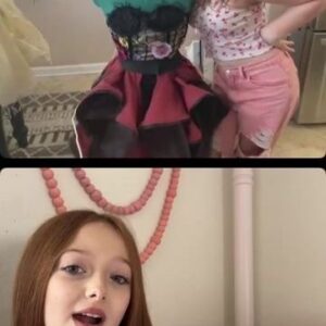 Charlie Townsend Instagram - Live showing my bestie the dress I made for her for our new fashion line Rachel Rose couture we are both designing and making dresses for our first fashion line, hoping to Premier at LA fashion week in March! Stay tuned for more updates and more dresses!! Also, please excuse the oversize mannequin for the tiny little dress that fits Charlie! The mannequin is 10 inches bigger than she is! Also, it’s only 95% finished. I still need to sew on some of the flowers and steam it, and use some fabric starch to get the folds of fabric to lay nice.  #rachelrosecouture @rachelrosecouture
@charlierosetownsend @lexi_rabe #LAFW here we come! Our first dress!! #besties #designers #models #couture #couturefashion #teenfashion