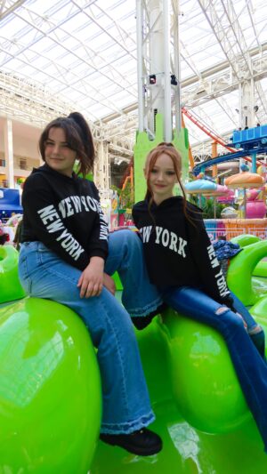 Charlie Townsend Instagram - Besties @lexi_rabe & @charlierosetownsend take on Nickelodeon Universe! 🎢👯‍♀️🧡