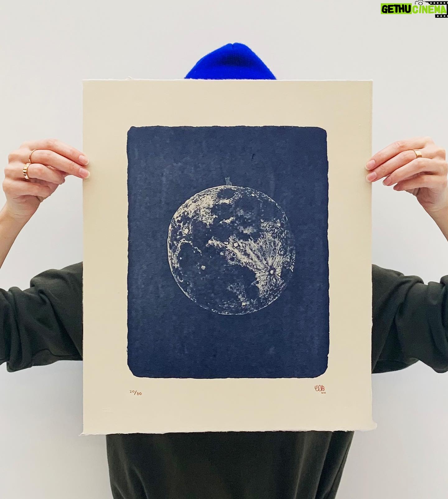 Charlotte Le Bon - 10.9K Likes - Today is full moon day and my new litho print BLUE MOON is available on my store. Link in bio 👆🏻 Worldwide shipping 🌍
Blue moon occurs when there are 2 full moons in one month. It doesn’t happen every year but it did happen in 2020 on october 31st (obviously). 💙
Big up to my dearest @idemparis and @martin_giffard my master printer 🦾