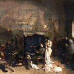 Charlotte Le Bon Instagram – My new lithography print BREATHE and myself sneaked in Courbet’s « L’Atelier du peintre »