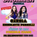 Charlotte Perrelli Instagram - Snart dags för DRÖMMEN!! 25 maj på Sthlm Stadium, 19:00 står jag på scenen;) Vi är ett jättegäng artister som kommer köra under mååånga timmar. Det kommer kännas som att vi inviger sommaren…… ♥️ Ska bli otroligt kul! Hade tänkt bjuda er på en duett med @realkateryan som också finns på plats och uppträder. Jag gjorde den här duetten med henne, Little Braveheart @fredrik_kempe skrev till mitt The Girl album. Vi får se om vi får till det? Vi ligger lite långt ifrån varandra i spelschemat dock.. Har ni hunnit säkra era biljetter?? Ni vet att dessutom finns Take me to ”Your heaven” - biljetter med extra VIP treatment. Missa inte!! Ska bli sååå kul! 🥂