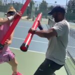 Charlotte Ross Instagram – Take your 🎾 game to whole new level w/ Coach T! ⭐️🤪💥💫 @coachterrance