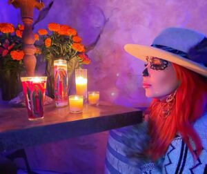 Chastity Ashley Instagram - Shadows of a thousand years rise again unseen, Voices whisper in the trees, "Tonight is Halloween!"

#halloween #diosdelosmuertos #neonpony 

Location @sunstonewinery @sunstonevilla