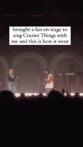Chelsea Cutler Instagram - i asked her if she wanted to finish the whole show for me hahah. unbelievably special moment <3