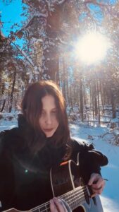 Chelsea Wolfe Instagram - playing “Everything Turns Blue” as the sun melts the first snow of the season. hear the album version at link in bio 💙