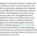Chelsea Wolfe Instagram - more features / press for She Reaches Out @newyorkermag by @nifmuhammad @floodmagazine track-by-track @pastemagazine piece with Cat Woods @upsetmagazine @readdork & a conversation with the ever-magical @gabyherstik 🖤