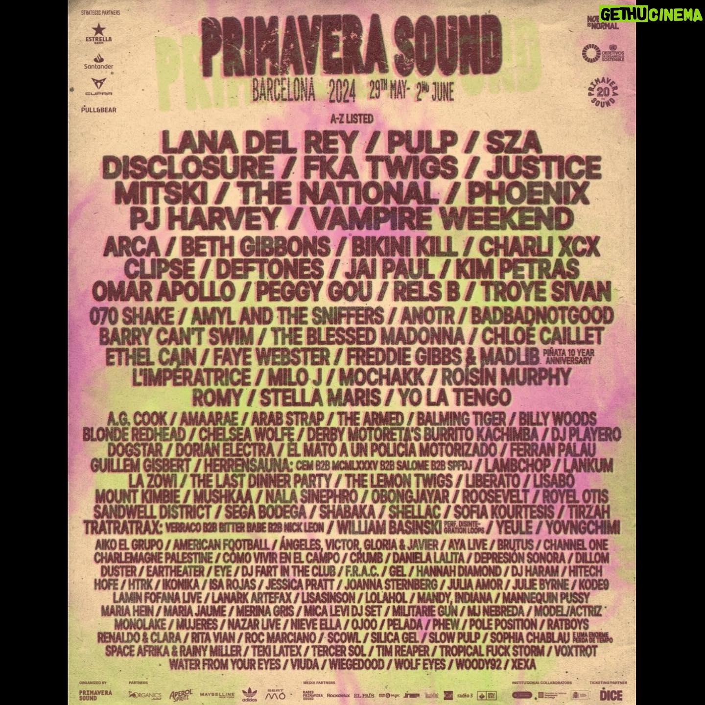 Chelsea Wolfe Instagram - playing @primavera_sound 2024 ! tickets general on sale tomorrow. live photo by @ekaterinagorbacheva.art such a lineup. Deftones, FKA, PJ, Lana, Ethel, Beth Gibbons, Blonde Redhead, Mitski.. 😮💨