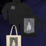 Chelsea Wolfe Instagram - lots of new things in my @merchtable shop! new designs & artwork by @karmazid 🥚 new hoodies, tote bag, black sand hourglass, & more. some pieces available in my EU @evil_greed shop too. links in bio. 🖤