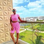 Cheryl ‘Coko’ Gamble Instagram – Pretty in pink in these Cancun streets. 💗💗💗@cancun #mexico