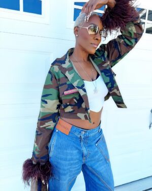 Cheryl 'Coko' Gamble Instagram - Fashion is what you buy, style is what you do with it. 🫶🏾👑❤️‍🔥

Jacket made by: (my cousin) @glitzzgalore 

Jeans: @jw_anderson 

Vibe: All ME!😍 

#HappySunday #tooblessedtobestressed