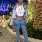 Cheryl ‘Coko’ Gamble Instagram – It’s all about the jeans. 😍
#denim #lemonhead #baldie