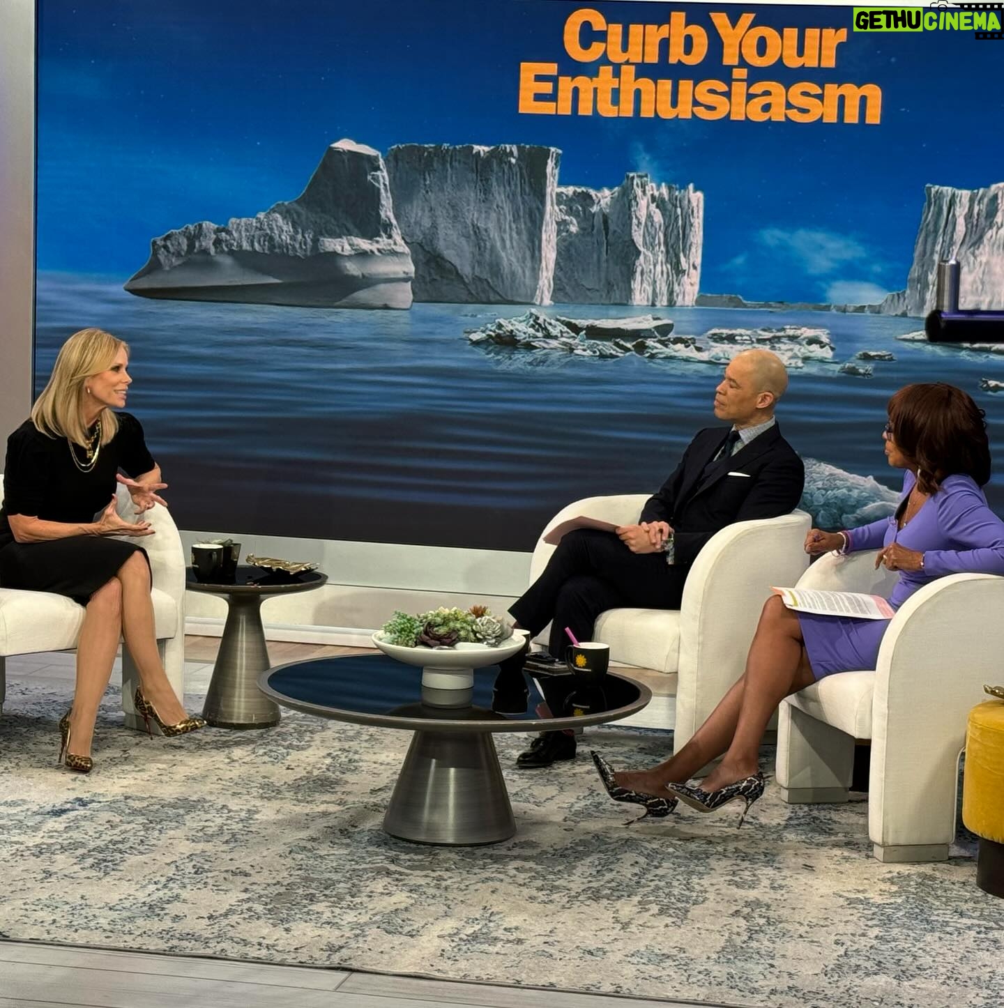 Cheryl Hines Instagram - Thank you Gayle & Vlad!! Loved talking all things Curb w you! 🤍 #curbyourenthusiasm #curb #larrydavid #gayleking #earlymorningcurb #finalseason