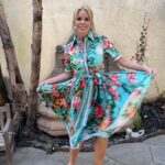 Cheryl Hines Instagram - And twirl. Hair: @charles_dujic Make Up: @patrickdefontbrune Dress: @dolcegabbana Bracelet: @hermes Shoes: @jimmychoo Glowy Skin: @hinesandyoung #summerdress #dolcegabbana #redcarpet #ponytail #hinesandyoung