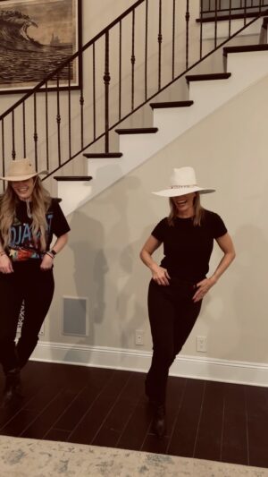 Cheryl Hines Instagram - Ummm. My niece, Kailey and I celebrate @beyonce by putting on boots & a sunhat & nailing this dance. You're welcome. 
#texasholdem