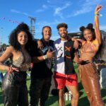 Cheslie Kryst Instagram - The four of us have mastered two things: curly hair and the light-skinned squint 😂😂 @page.salon @asa_kryst and @chanluxe flew to NYC this week so we could watch @billieeilish at @govballnyc (and to see me duh lol). Swipe for a photo dump of us at the festival, hanging in NYC, and our permanent gold bracelets we got welded on—guess this is the adult version of friendship/sibling bracelets? Love y’all 🥰❤️❤️❤️ . . . . #govballnyc #nyclife #siblings #siblinglove #billieeilish #festival #festivalfashion #festivaloutfit #curlyhair