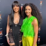 Cheslie Kryst Instagram - We finally got a real pic instead of a photobomb! Lol many congrats to this queen on her Savage X Fenty Vol. 3 show!! Catch it tomorrow on @amazonprimevideo and our interview tonight on @extratv !! . . . #rihanna #rihannanavy #savagexfenty #nycstreetstyle #redcarpet #greenoutfit