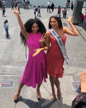 Cheslie Kryst Instagram - Congratulations to this spectacular woman on a wonderful reign as Miss Universe 2020. Andrea, you led with class, grace, and kindness and are leaving big shoes for the next titleholder to fill. Looking forward to watching your continued success!! .
.
.
.
#missuniverse #andreameza #missuniverse2021 #missusa2019 #extra #queens #pageantlife