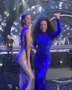 Cheslie Kryst Instagram - Selecting the next Miss Universe: a photo story lol #WhoWillSheBe ?? Gown: @jovanifashions . . . . #missuniverse #missuniverse2021 #bluegown #bluedress #missusa2019 #jovani