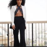 Cheslie Kryst Instagram - I liked this outfit too much not to do photos 🤷🏾‍♀️😎😂😂 prelims are about to start!! You watching? . . . . #missuniverse2021 #jovani #jovanisuit #suit #suited #missuniverse #pageantlife