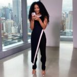 Cheslie Kryst Instagram – Here’s an addition to my on-set outfit series lol this time a little less posed and with some candids courtesy of @cesca8 😂😂 Apparently my phone counts as an accessory along with my earrings and necklaces .
.
.
.
#onset #bts #extra #extratv #businesscasual #backtotheoffice #officeoutfits #workoutfits #missguided