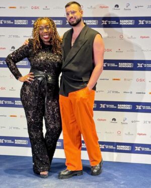Chizzy Akudolu Instagram - Get ready to be royally fed up with pics of me in this jumpsuit. I plan to wear it EVERYWHERE!! Never felt so amazing or comfy in a jumpsuit before, except when it was time to use the loo… 
Oh yeah and my date @alexandertheo looked good too… 😜

Outfit: @nadinemerabi 
Smile: From my Mama 💋