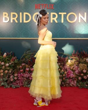Chloé Hayden Instagram - I truly and utterly can not explain the utter joy and magic that was the Bridgerton premiere; as a teenager who wore her princess dress every day because it felt safer to play pretend than it did to be herself, getting to dress up as a princess again, but as completely and confidently Chloé, was truly something.
What an honour to be invited, to play princess, to watch the first episode of Bridgerton (guys, you are NOT READY for this season I am TELLING YOU).
I truly have lucky girl syndrome.
I have to pinch myself every day.
Thank you thank you thank you @netflixanz @bridgertonnetflix for inviting me
Dress: vintage gown courtesy of @venus_and_rose_photography 
Shoes: @fluevog 
MUA: @ellajeanhairandmakeup