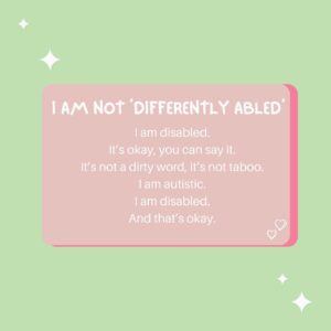 Chloé Hayden Instagram - Correct autism terminology is something that allistic folk tend to be incredibly uncomfortable with; they’ve learned ‘politically correct’ terminology based on what they believe, without actually considering what they’re actually saying, or the impact it has on the autistic community.
I’ve been in the public eye for some time now, and rarely have I had an interview where the interviewer simply says ‘autistic’, always bouncing between various other filler words, because our social understanding of autism is scary, wrong, taboo.
I am autistic.
Journalists, interviewers, media professionals that follow me; if you’re going to discuss the fact that I am autistic. I ask of you to simply say the word.
It’s okay, the world isn’t going to explode.
(But I might if I see one more article saying that I ‘suffer’ or ‘live’ with autism)