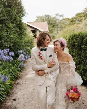 Chloé Hayden Instagram - Heartbreak High star Chloe Hayden and her partner Dylan Rohan invited marie claire to attend their gorgeous fairytale wedding in January this year.
 
The actor says, “We knew that we wanted it to feel like us above anything.” And her new husband agreed, “We wanted it to feel like a party.”
 
To see all the stunning photographs and read about their romantic love story, check out the link in bio and the new issue of #MarieClaireLifestyle, on sale now.
 
Photography: The Couples Photographer, Nick Watson (@weddingswithnick)