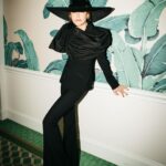 Christa Miller Instagram - What an incredible night celebrating with my Shrinking family and supporting @vdoozer and the Ted Lasso crew at the Emmy’s 🥂 📸 @catielaffoon 👗 @janellermiller 💄 @pinkieglossmakeup 💇‍♀️ @pamwiggy Suit: Christian Siriano Hat: Sarah Sokol Jewelry: Platt boutique Shoes: Givenchy