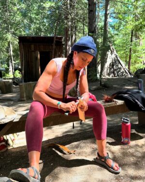 Christina Moses Instagram - this land. these people. thank you for holding this tender heart so sweetly. i’m eternally grateful. somehow even for the clown fly and fire ant who bit me in places that shan’t be named. ouch. 
@headwatersoutdoor i love you all so very very.
thank you @kendra_cunov forever, thank you. 
#earthcaretakerway