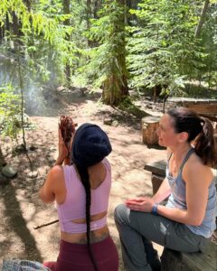 Christina Moses Instagram - this land. these people. thank you for holding this tender heart so sweetly. i’m eternally grateful. somehow even for the clown fly and fire ant who bit me in places that shan’t be named. ouch. 
@headwatersoutdoor i love you all so very very.
thank you @kendra_cunov forever, thank you. 
#earthcaretakerway