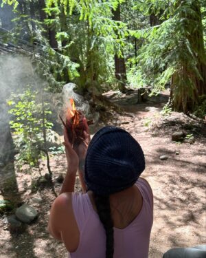 Christina Moses Instagram - this land. these people. thank you for holding this tender heart so sweetly. i’m eternally grateful. somehow even for the clown fly and fire ant who bit me in places that shan’t be named. ouch. 
@headwatersoutdoor i love you all so very very.
thank you @kendra_cunov forever, thank you. 
#earthcaretakerway