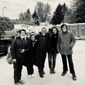 Christina Chang Instagram - Everybody involved with filming the last 2 episodes of S4 all know the (bus) ride, the hours, the sweat, the masks, the joy, the gratitude, the songs, @hillharper tequila night and having to say goodbye to @althomas1 💙 Big love to all, especially our T.  See you on the next one, sister 💛💛 #thegooddcotor #finale #abc #sony #family