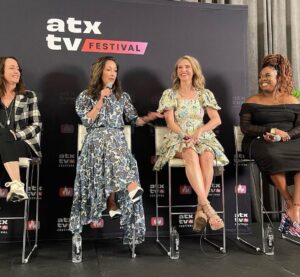 Christina Chang Instagram - Thank you @atxfestival for having us! Fantastic way to celebrate the process of creating stories for 📺 And so fun to reunite with some folks, especially some of the wonderful women on @thegooddoctorabc!! @fionagubelmann @briasamone @erinrgunn 
Big thanks to @brandialbahary at @sptv   @emilymosswilson 💛 
#atx #atxtvfestival #thegooddoctor #femaleempowered

👗: @misa_losangeles 
💄: @desiraecherman 
💈: @nadiahoecklin