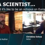 Christina Ochoa Instagram - It was a pleasure talking with my dear friend and astrobiologist @kevin_peter_hand about what it's like to be an octopus on Europa. 🐙⁠ ⁠ @scientexchange #AskAScientist ⁠ Link in my bio ⁠⁠ in my Story for full video⁠ ⁠ ⁠⁠Kevin is a real life Indiana Jones. Check out his book "Alien Oceans: The Search for Life in the Depths of Space".⁠⁠ ⁠ ⁠⁠ ⁠ ⁠