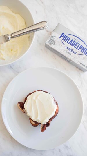 Christina Tosi Instagram - #BAKECLUB it’s red velvet, it’s bagel, and most importantly it’s cream cheesy (which for me, means its @phillycreamchs, always). This Red Velvet Bagel Bread Pudding goes from 10 to 100 with a side kick of sweetened silky, smooth Philly Cream Cheese Schmear - get the recipe @ milkbarstore.com/bakeclub and make sure you swing into a bakery to try our limited time treat, the Red Velvet Philly Bagel Bomb!