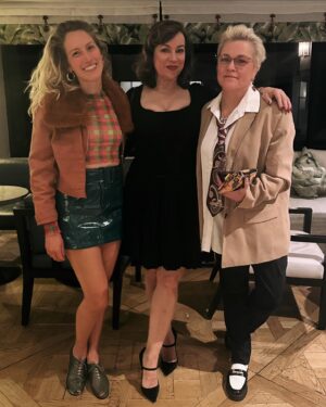 Christine Elise Instagram - Last night.  With two beautiful ladies - @cleohandler and @jennifertilly #chuckyfamily