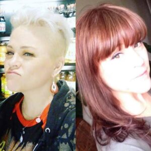 Christine Elise Instagram - 6 yrs ago today vs 9 years ago today.  If you prefer the long and dark - mums the word, please, bcz it is short and light now.