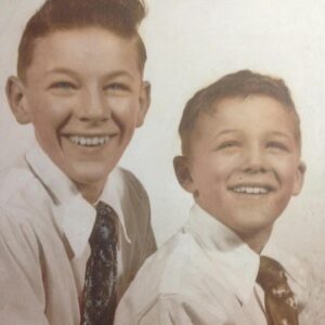 Christine Elise Instagram - Me at 3 or 4 (1968-1969?) — and my birth dad as a kid - (1950?). Look at the size of my noggin!  Criminy.