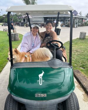 Christine Ko Instagram - August is my favorite month, said every leo ever 🥳⛳️🐕❤️

PS. He watched an IG reel, changed my swing, and it worked 😱