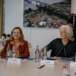 Christine Lagarde Instagram - A productive meeting at the @europeaninvestmentbank headquarters. We discussed tackling climate change, the role of women in leadership, being an advocate for change and pushing for a more inclusive economic world.