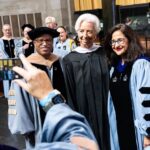 Christine Lagarde Instagram - It was gratifying to see Minouche Shafik, the first-ever woman President of @columbia University being inaugurated in NYC. 📸 by Columbia University