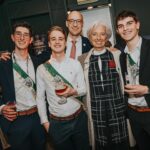 Christine Lagarde Instagram - Very pleased to have met this group of economics students during my visit to Ghent last week. I even tried my hand behind the bar, together with Finance Minister Vincent Van Peteghem. Aan de studenten: Ik wens jullie veel succes met jullie studie!