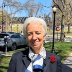 Christine Lagarde Instagram - I’m delighted to be at @yale University’s Jackson School. I just spoke with students about central banking and financial stability. Up next, I’ll be speaking about the power of ideas in the context of Europe.