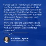 Christine Lagarde Instagram - Meine Botschaft für Toleranz, Weltoffenheit und Respekt