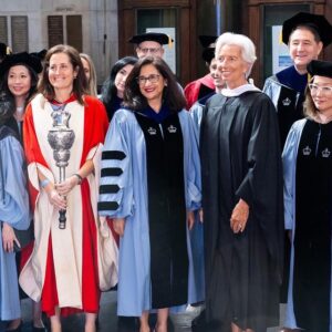 Christine Lagarde Instagram - It was gratifying to see Minouche Shafik, the first-ever woman President of @columbia University being inaugurated in NYC.

📸 by Columbia University