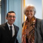 Christine Lagarde Instagram - I was happy to welcome Mike Josef, the Lord Mayor of the City of Frankfurt am Main, to our main building this afternoon. These meetings give us the opportunity to discuss our common priorities.
